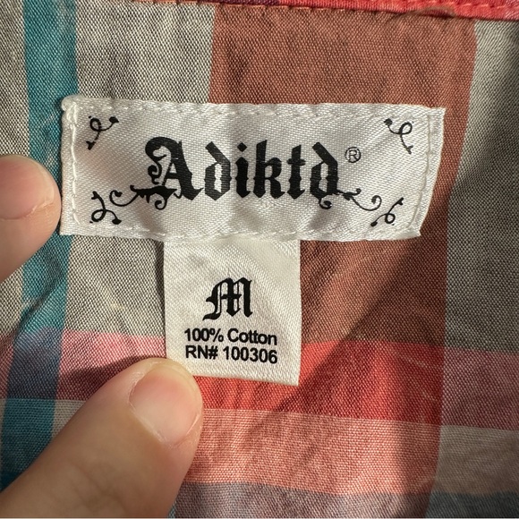 Adiktd men's sz M Western style shirt, embroidered, pearl buttons, fall - Picture 6 of 11